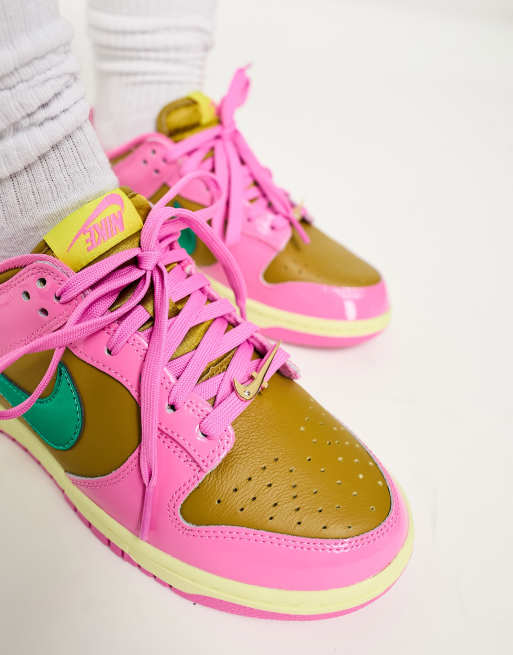 Nike Dunk Low Paris Goebel trainers in pink and brown