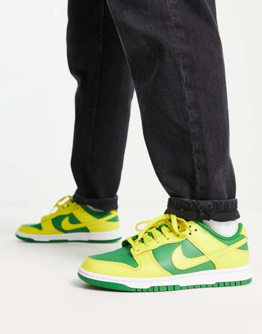 Nike Dunk Low Retro BTTYS sneakers in green and yellow | ASOS