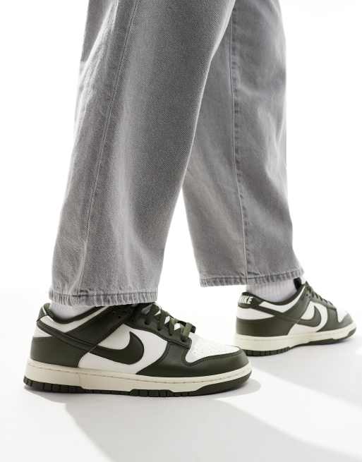 Nike – Dunk Low Retro – Buty sportowe w stylu retro w kolorze kremowym i khaki, 4 z 5