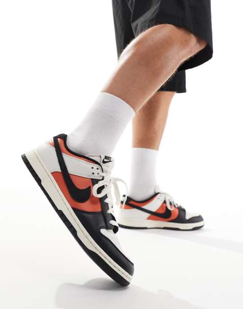 Nike Dunk Low Retro halloween trainers in white, orange and black - view 1