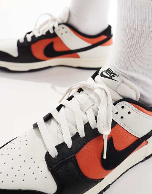 Nike Dunk Low Retro halloween trainers in white orange and black