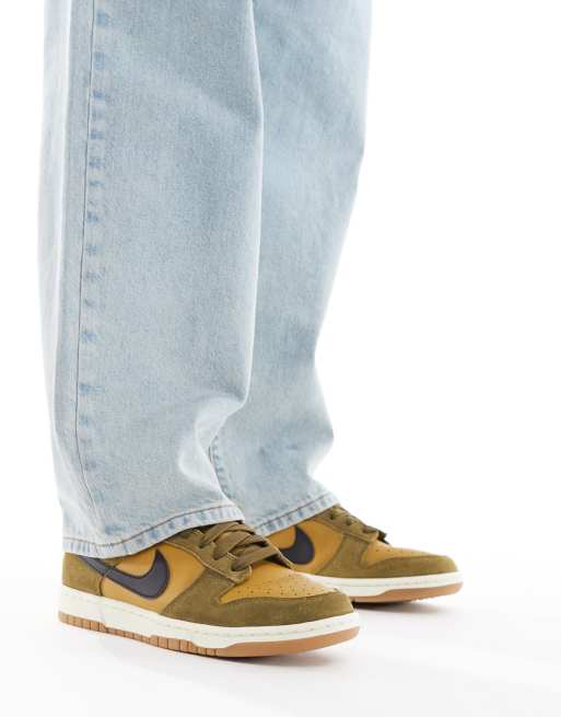 Nike – Dunk Low Retro – Naturvita och kakifärgade sneakers med låga skaft, 4 av 5