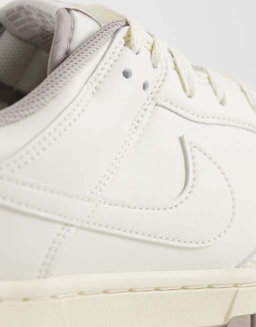 Nike Dunk low Retro PRM trainers in off white, 3 of 5