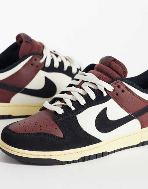 Nike - Dunk Low Retro PRM - Zapatillas de deporte burdeos y negras, 4 de 5