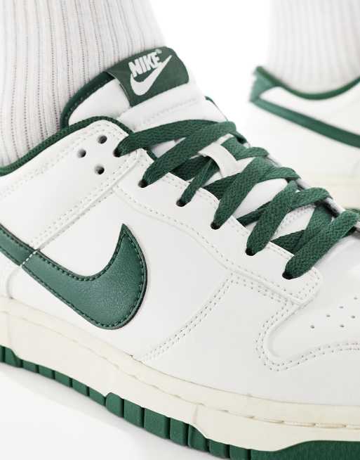 Nike - Dunk Low Retro - Råhvide og grønne sneakers, 4 af 5