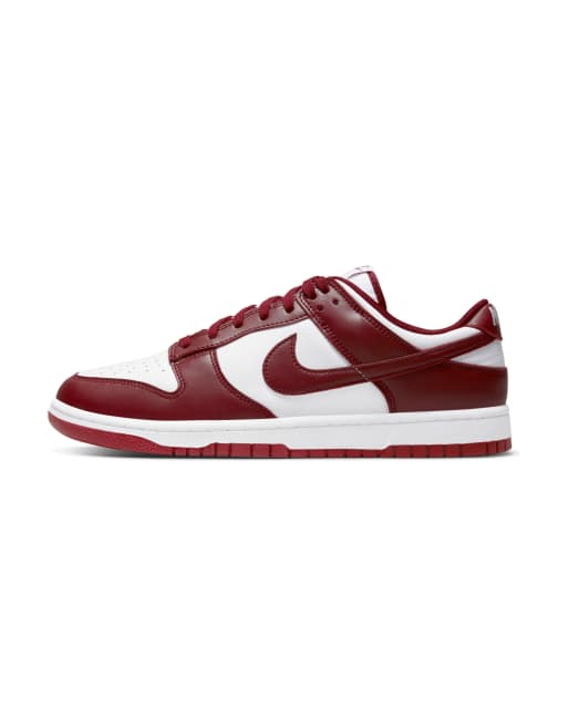 Nike – Dunk Low Retro – Röda och vita sneakers med låga skaft i retrostil