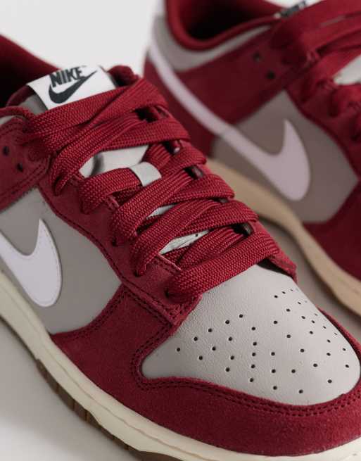 Nike Dunk Low Retro SE sneakers in gray and red , 4 of 5