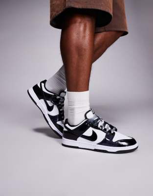 Dunk Low Retro SE sneakers in white and black