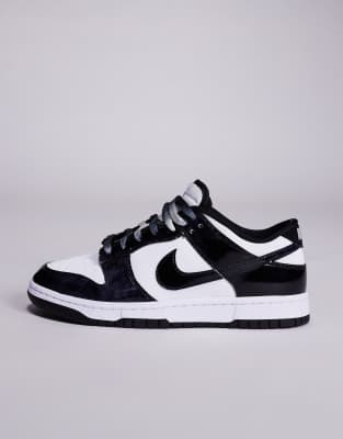 Nike Dunk Low Retro Sneakers In White Suede And Leather In White