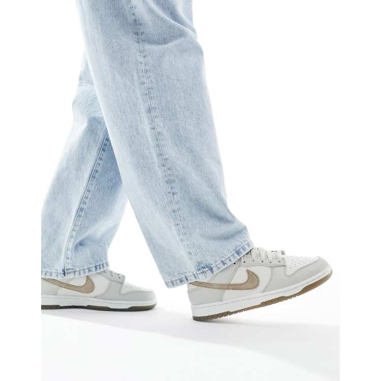 Nike Dunk Low Retro SE trainers in grey and olive | ASOS