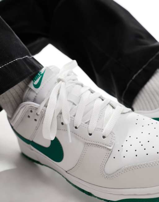 Nike - Dunk Low Retro - Sneakers bianco sporco e verdi, 4 di 5