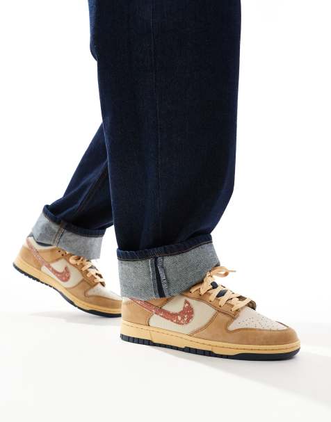 Nike Dunk Low Retro sneakers in beige and orange - view 1