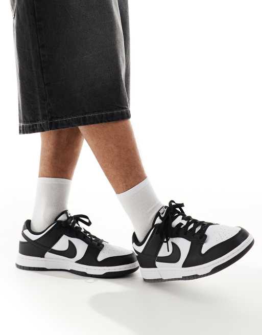 Nike Dunk Low Retro sneakers in black and white | ASOS