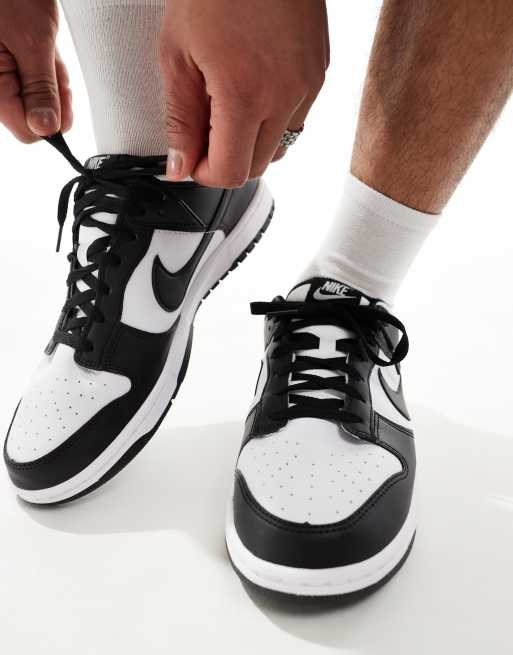Nike Dunk Low Retro sneakers in black and white | ASOS