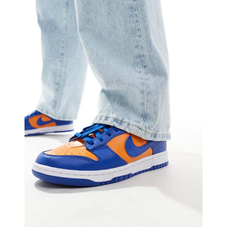 Nike Dunk Low Retro sneakers in blue and orange ASOS