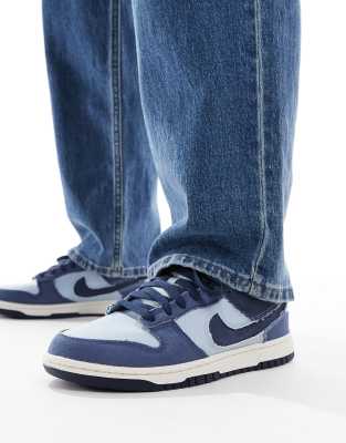 Dunk Low Retro sneakers in light blue and navy