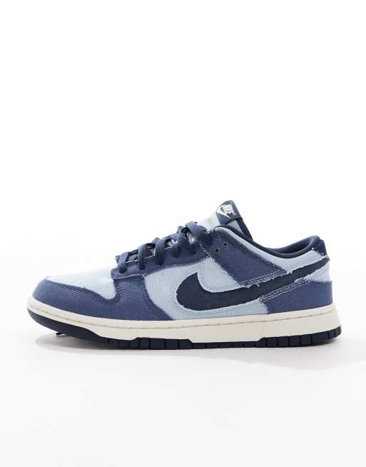 Nike Dunk Low Retro sneakers in light blue and navy, 2 of 5