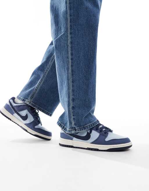 Nike Dunk Low Retro sneakers in light blue and navy ASOS