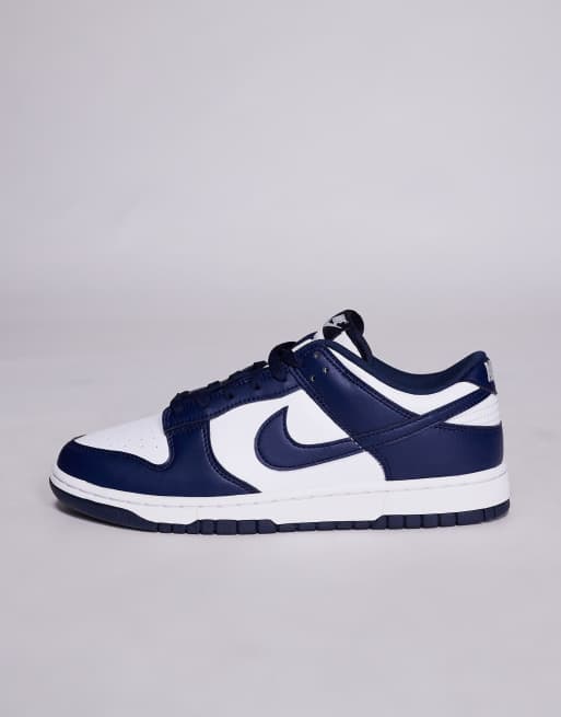 Nike Dunk Low Retro sneakers in navy & white