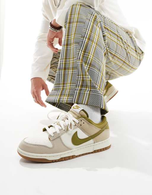 Nike Dunk Low Retro sneakers in off white and olive | ASOS