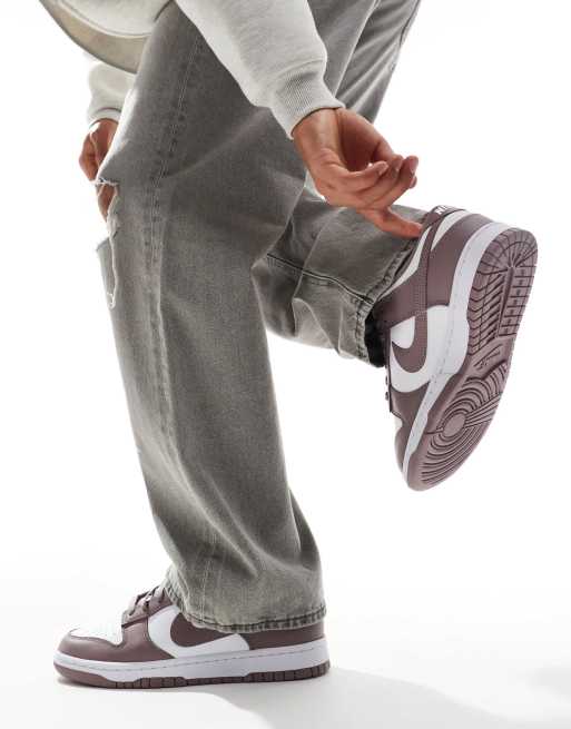 Nike Dunk Low Retro sneakers in taupe and white