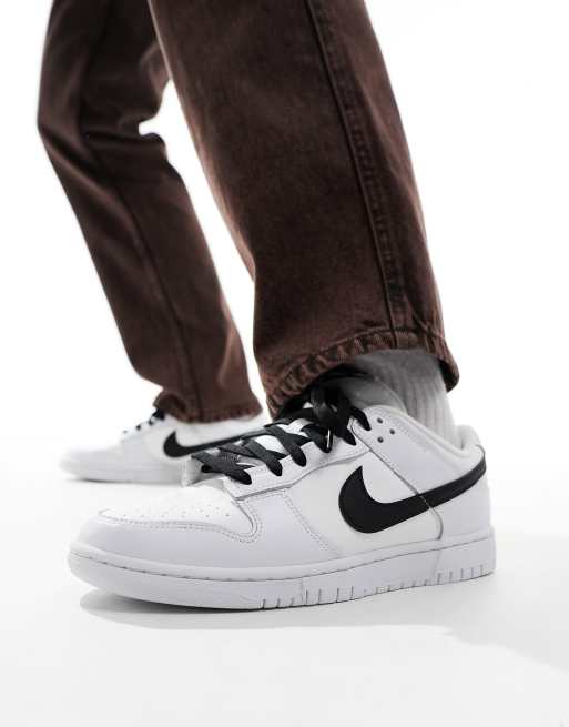 Nike Dunk Low Retro sneakers in white and black