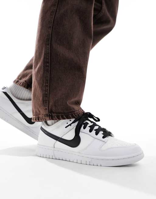 Nike Dunk Low Retro sneakers in white and black