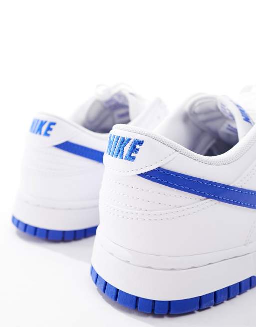 Nike Dunk Low Retro sneakers in white and blue