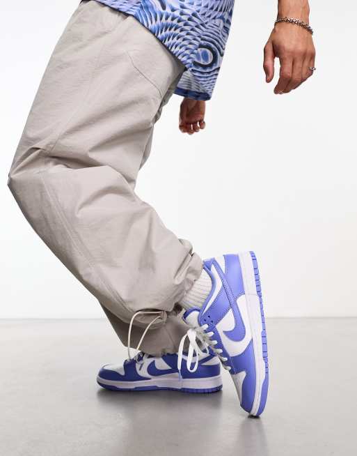 White and blue nike dunks sale