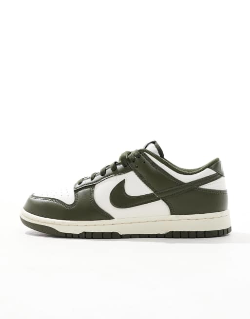 Nike Dunk Low Retro sneakers in white and khaki