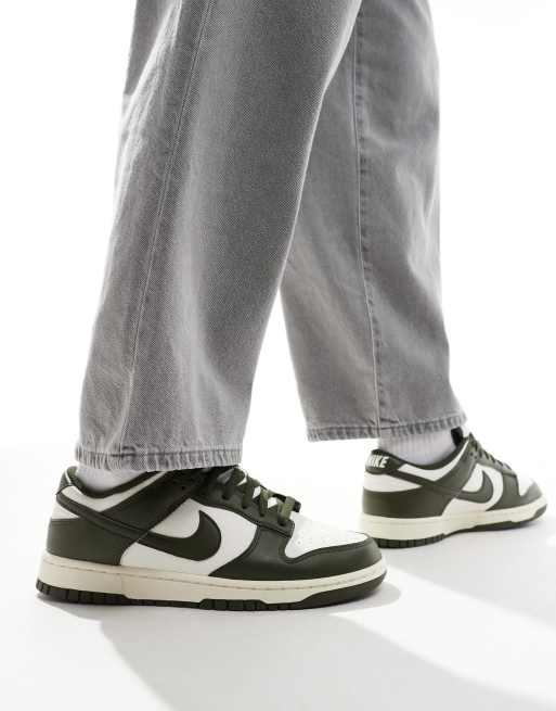 Nike Dunk Low Retro sneakers in white and khaki