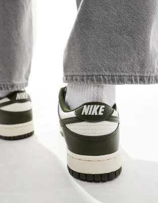 Nike Dunk Low Retro sneakers in white and khaki