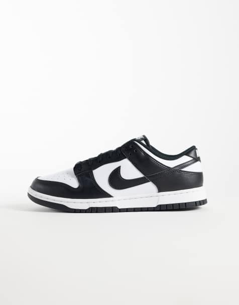 Nike Dunk low retro trainer in black and white - view 1