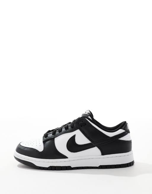 Nike dunk low zwart wit sale