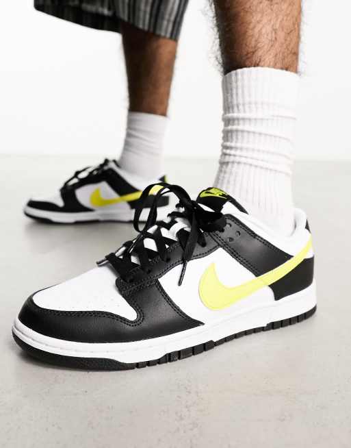 Black yellow clearance and white nikes