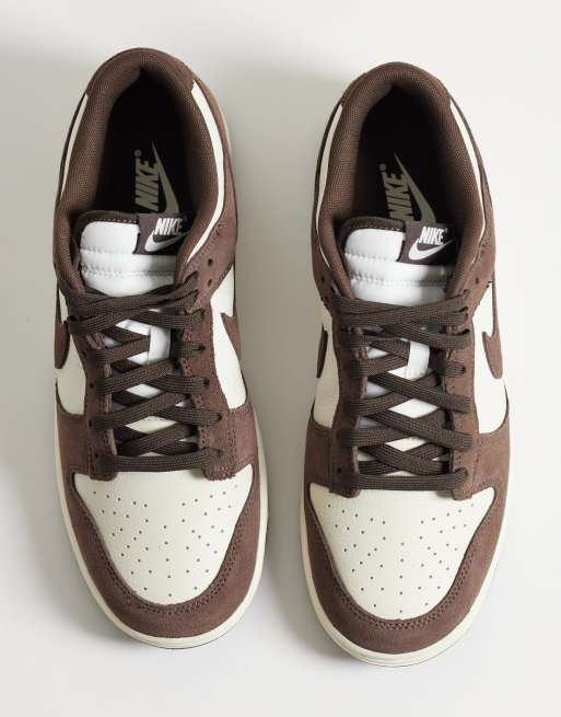 Nike Dunk Low Retro trainers in brown & off white, 3 of 5