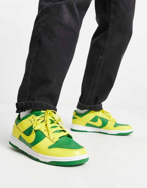 Green and clearance yellow nike shoes