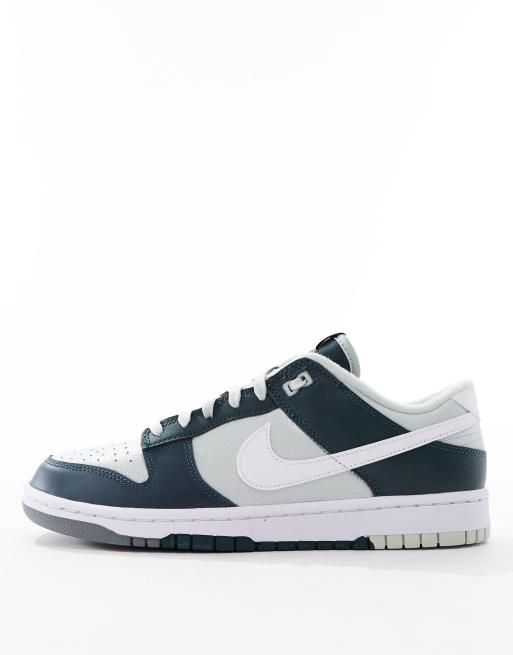 Nike Dunk Low Retro trainers in grey and deep green