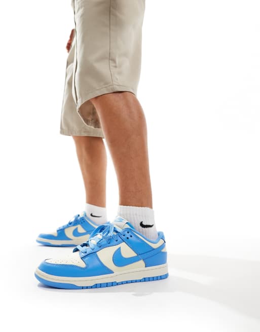 Nike Dunk Low Retro trainers in light blue and white, 5 of 5