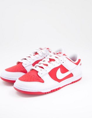 Nike Dunk Low Retro trainers in red and white
