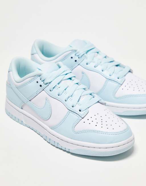 Nike Dunk Low Retro trainers in white and baby blue ASOS