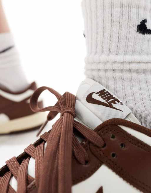 Nike - Dunk Low Retro - Baskets basses - Blanc/marron