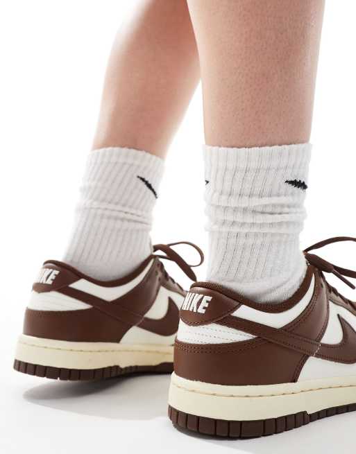 Nike - Dunk Low Retro - Baskets basses - Blanc/marron