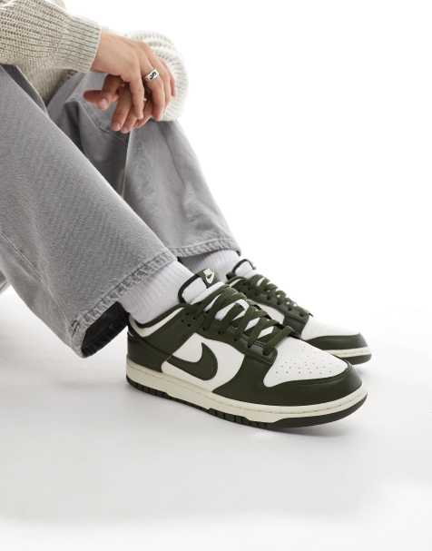 Nike Dunk low retro trainers retro in cream and cargo khaki - view 1