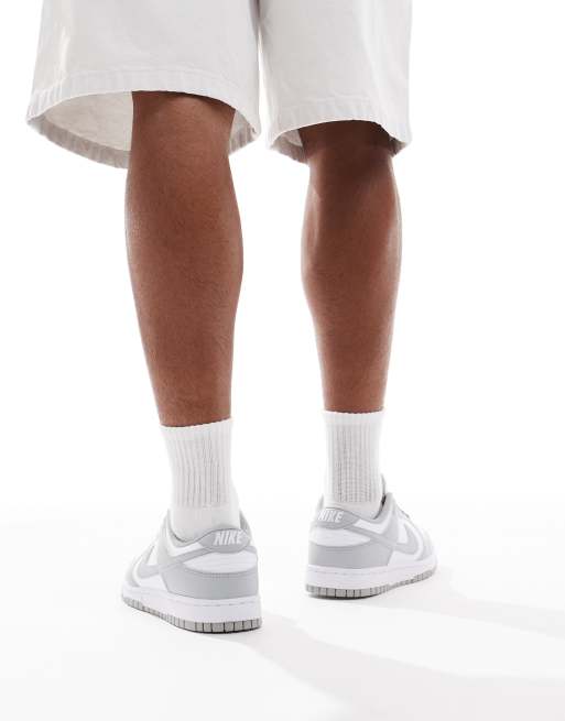 Nike - Dunk Low Retro - Unisex - Sneakers i hvid/grå, 3 af 5