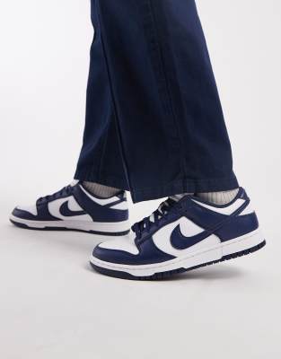  Dunk Low Retro unisex trainers in navy and white