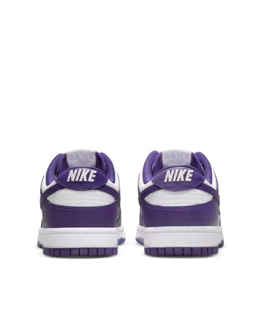 Nike – Dunk Low Retro – Vita och lila sneakers i retrostil med låga skaft, 2 av 4