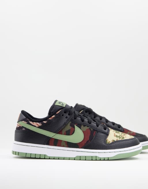 Nike – Dunk Low SE – Buty sportowe w kolorze czarnym ze wzorem moro