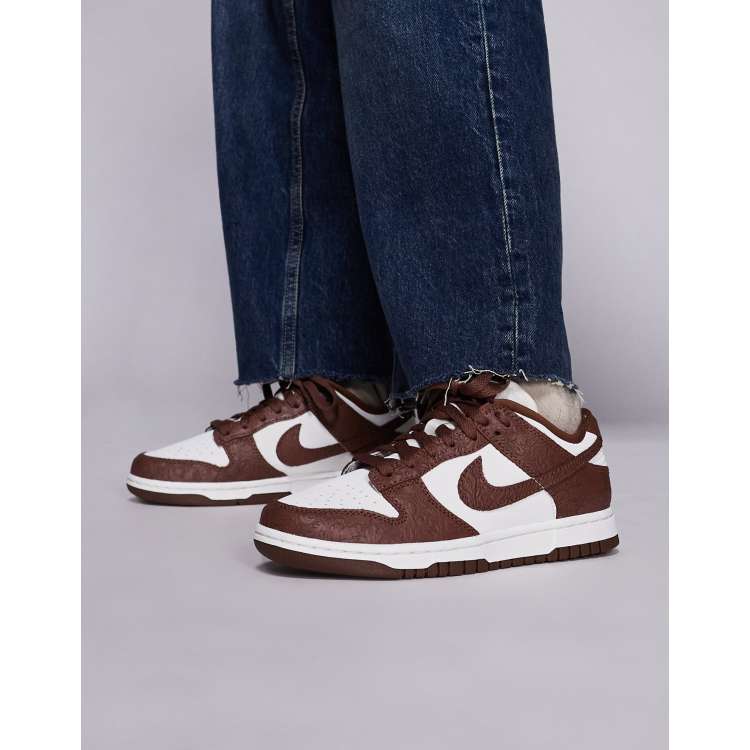 ベイクルーズ⭐︎Nike Dunk Low Brown/White Nike Dunk Low SE sneakers in brown and white | ASOS
