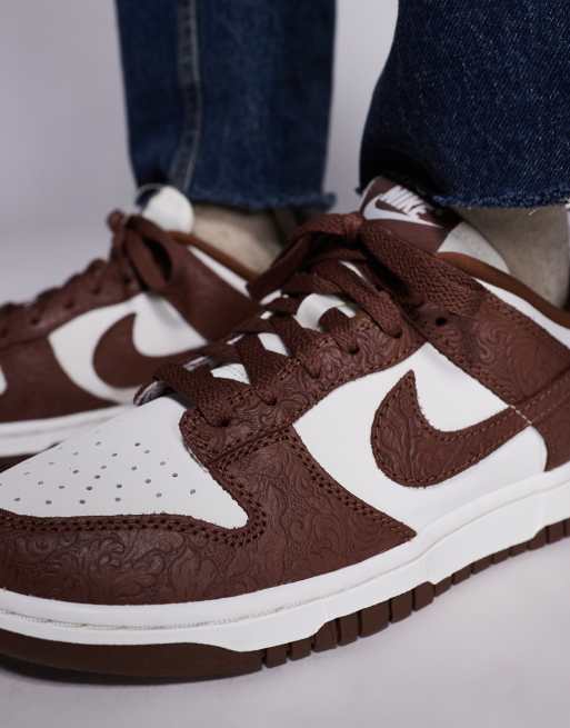 ベイクルーズ⭐︎Nike Dunk Low Brown/White Nike Dunk Low SE sneakers in brown and white | ASOS